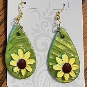 Hand crafted Sunflower earrings